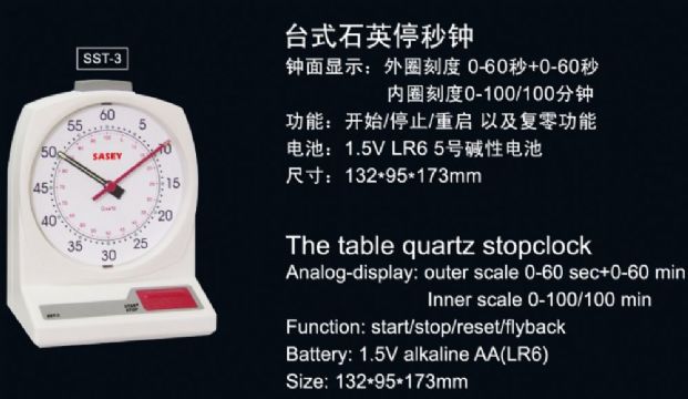 點擊查看詳細信息<br>標題：臺式石英停秒鐘 閱讀次數(shù)：2193